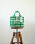 Abstract Green Woven Upcycled Basket | Shopper Bag | Beach Basket - YGN Collective