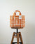 Abstract Orange Woven Upcycled Basket | Shopper Bag | Beach Basket - YGN Collective