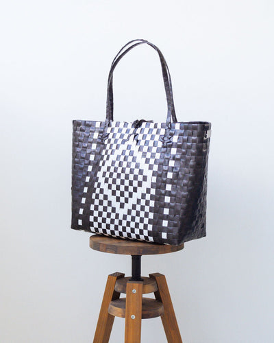 Black & White Diamond Print Bag Strap Handmade Crossbody Bag 