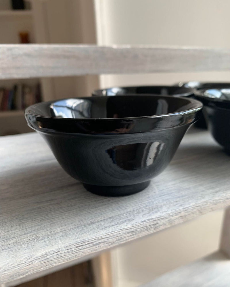 Black Lacquer Cups | Tea Cups or Mini Bowls | Canape Styling | Event Styling | Small Bowls Teacups Set of Four - YGN Collective