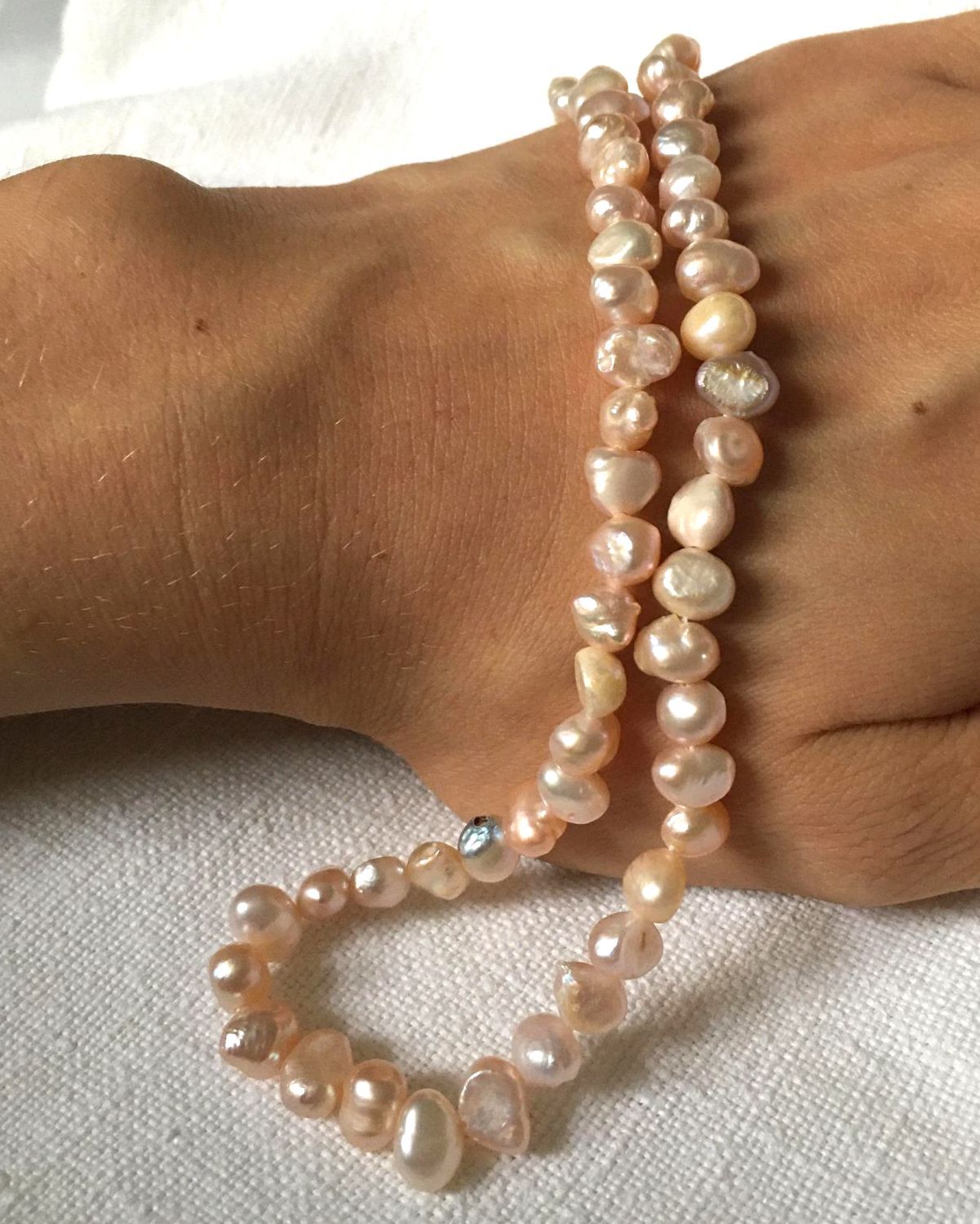 FINAL SALE - Treated Freshwater Cultured Pearl Blue Cord Chain Bracelet |  Sterling silver | Pandora US